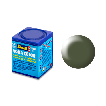 TINTA ACRÍLICA AQUA COLOR SOLÚVEL EM ÁGUA VERDE OLIVA SEDA 18ML 361 REVELL REV 36361